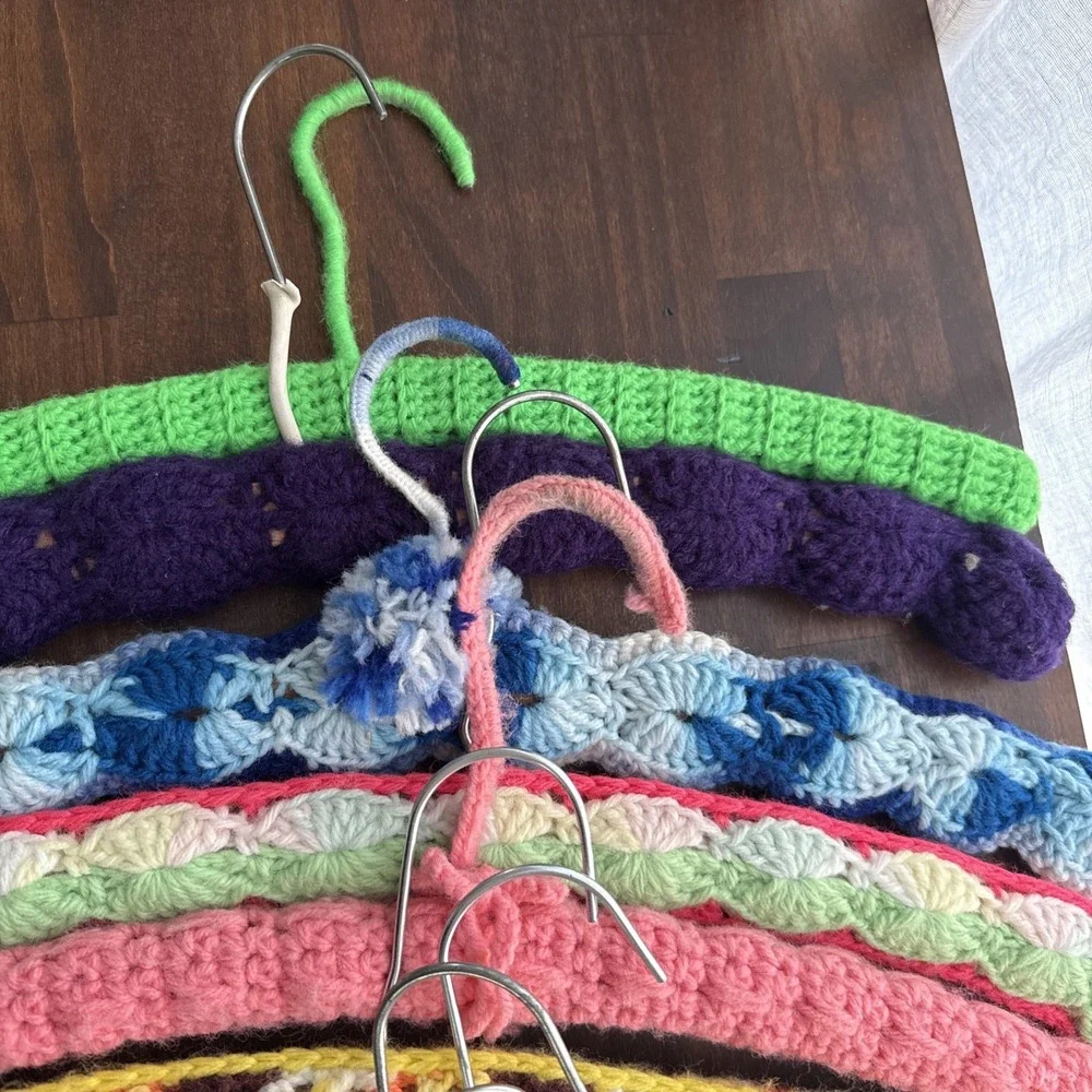 Vintage Crocheted Hangers Set Of 3 Granny Cottage